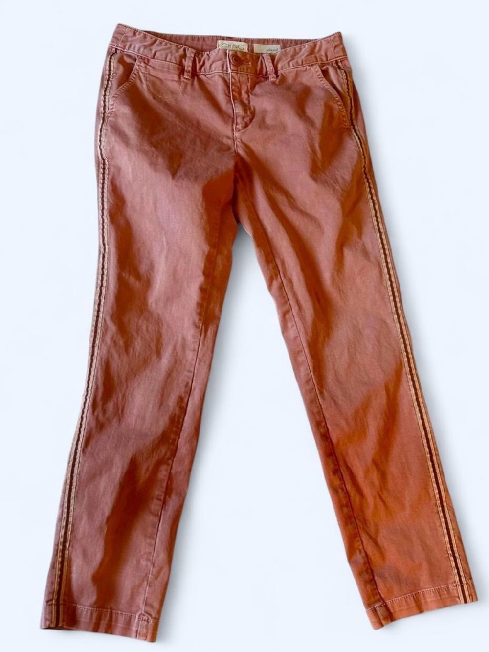 Anthropologie CHINO Relaxed Chinos in Dusty Rose Size 27P Soft Academia Preppy